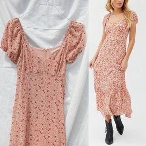 Urban Outfitters Floral Puff Sleeve Maxi Dress
